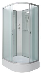 Душевая кабина Niagara NG-33184-14LBK 110x80см серебро/матовое